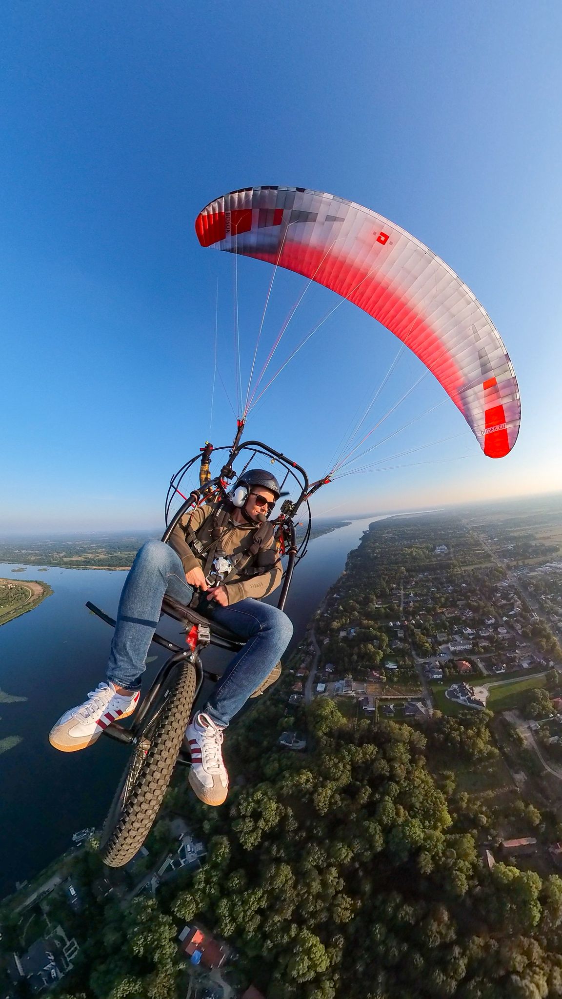 lot tandemowy motoparalotnią